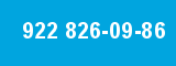 922 826-09-86